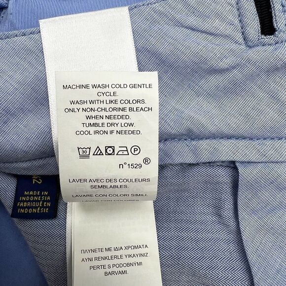 New POLO by Ralph Lauren Men US 42 Light Blue Shorts Classic Flat Front - Picture 13 of 13